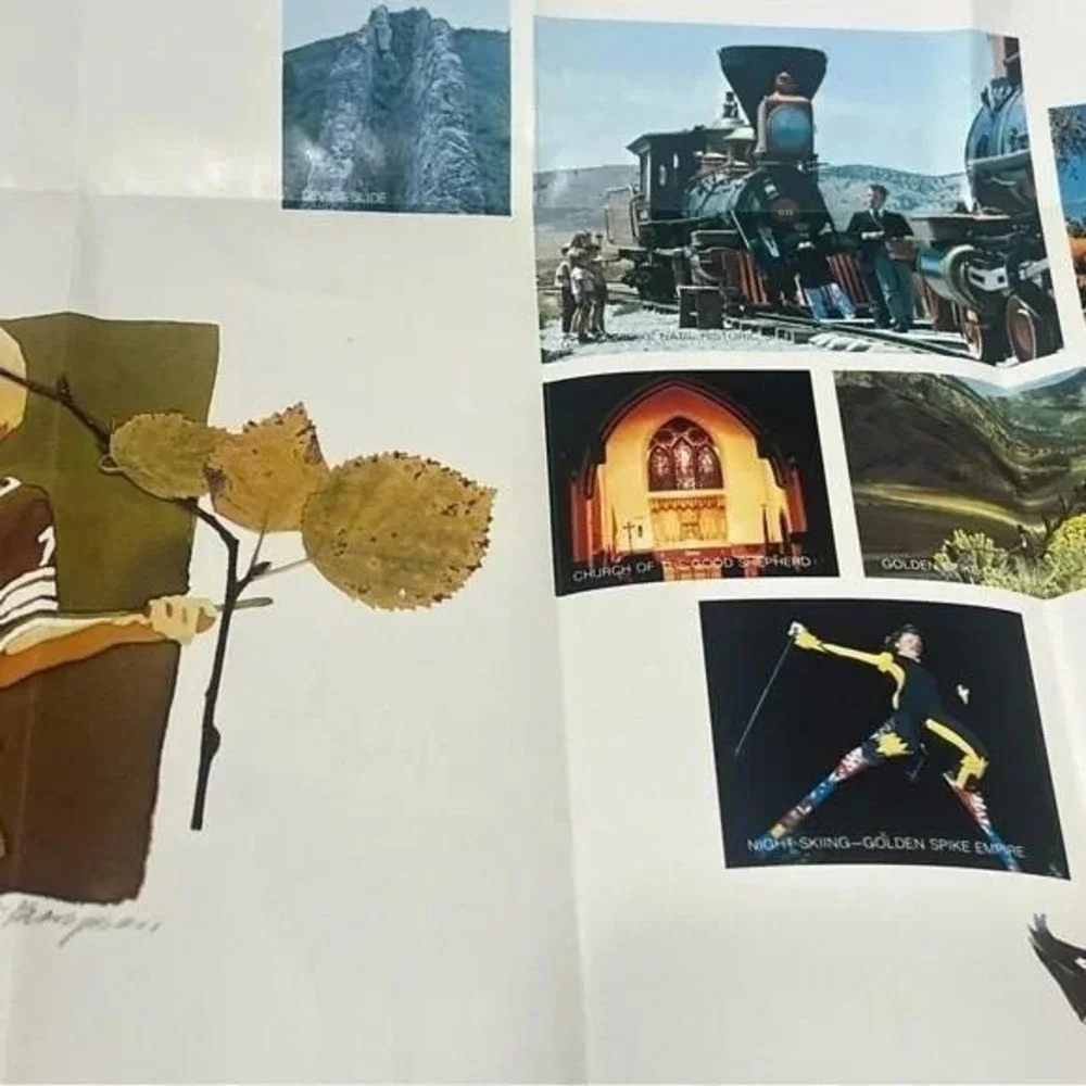 Golden Spike Utah Vintage Calendar of Events and Map 1970s